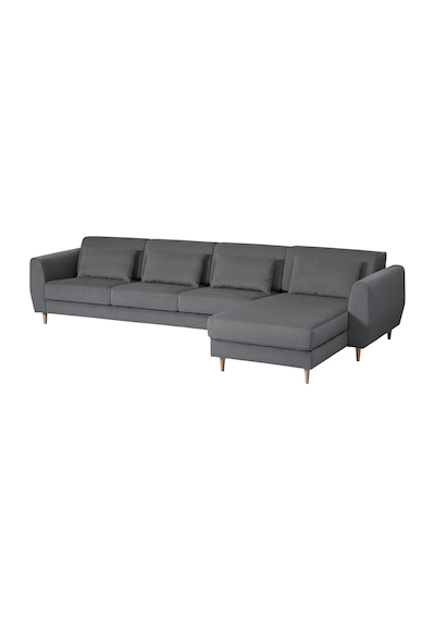 Ikea Gri Lüks Kanepe - Uzanma Koltuklu 4'lü Kanepe