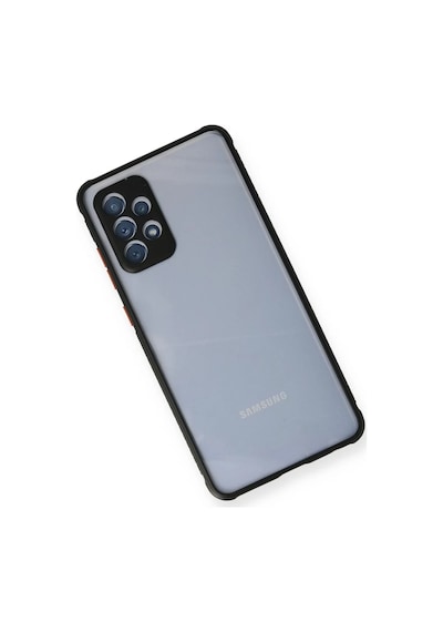 Samsung Galaxy A72 Uyumlu Kılıf Miami Şeffaf Silikon - Siyah