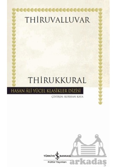 Thirukkural İş Bankası Kültür Yayınları Thiruvalluvar