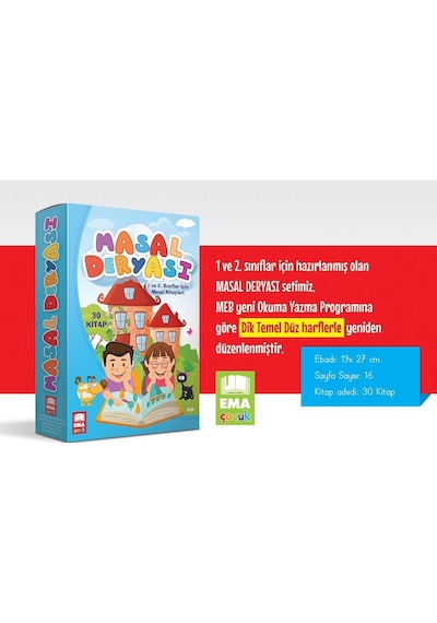 1 2 Sınıf Masal Deryası Öykü Hikaye Kitap Seti Dik Temel Harfler