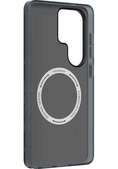 Galaxy S26 Ultra Uyumlu Kılıf M-safe Şarj Özellikli Youngkit Camouflage Sykell Serisi Kapak Siyah