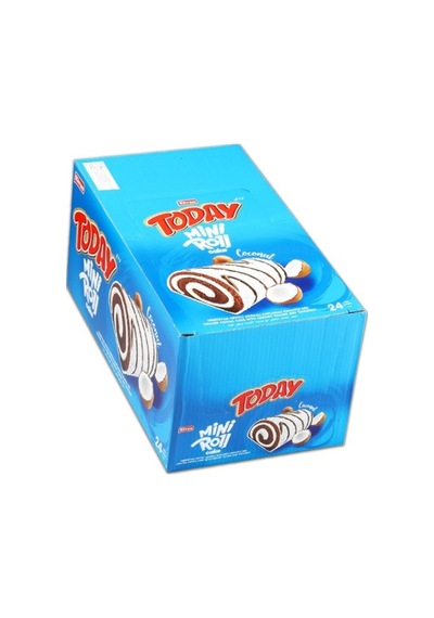 Today Mini Roll Cake Hindistan Cevizi Kaplamalı 40Gr. 24 Adet (1 Kutu)