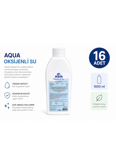 Aqua Oksijenli Su 1000ml 16 Adet