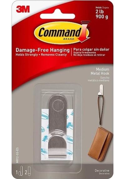 3m Command Mr12-ss-es Orta Boy Modern Metal Askı, Max 900 Gr 1 Askı + 2 Orta Boy Cırt Bant Açık Bej