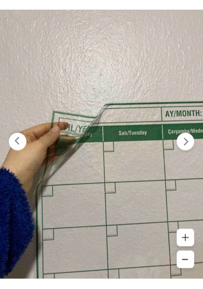 Duvara Kendiliğinden Manyetik Yapışan Aylık Program Planlayıcı Takvim 85 X 56 Cm Şeffaf