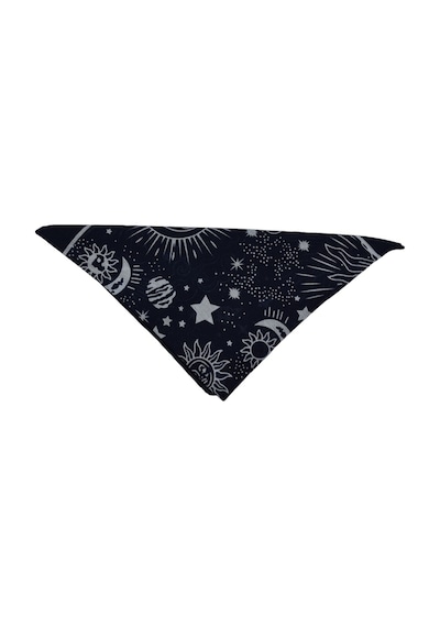 Bandana Atmosfer Desenli Kare Lacivert