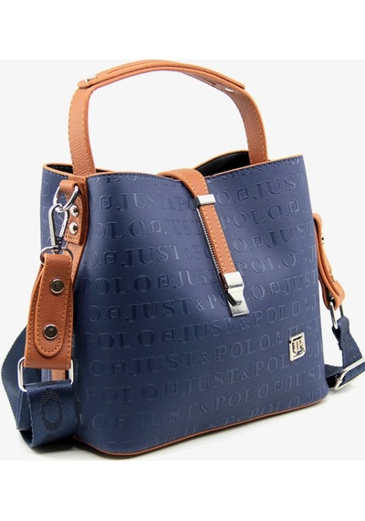 Just Polo Orijinal Kadın Kabartma Desenli El Ve Omuz Çantası 344045pc Lacivert