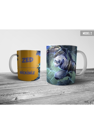Zed İsimli Kişiye Özel Kupa Bardak (League Of Legends,Lol)