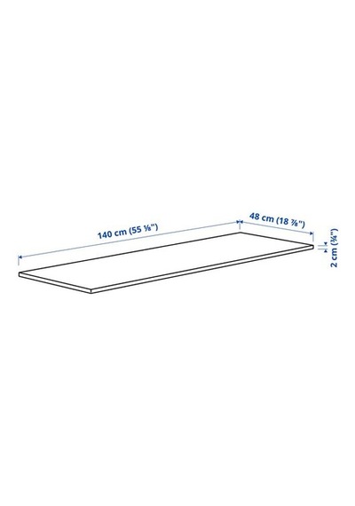 Ikea Mıttzon Çalışma Masası Tablası, Beyaz, 140x48 Cm