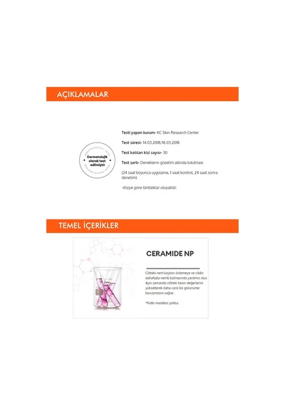 Ceramide İçerikli Besleyici Yaprak Maske
