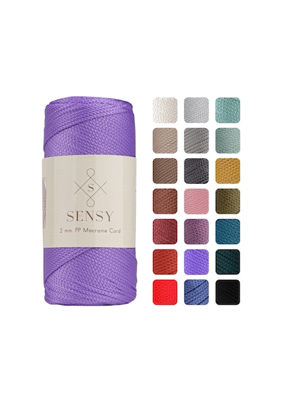 2 Mm - 200 Gr Polyester Makrome Ipi Lila 230 M Polyester Makrome Ip Supla Ip Ve Çanta Ipliği