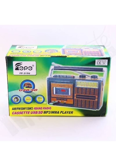Tepe Fp-319U Usb+Sd+Fm Radyo Kaset Çalar Mp3 Müzik Çalar