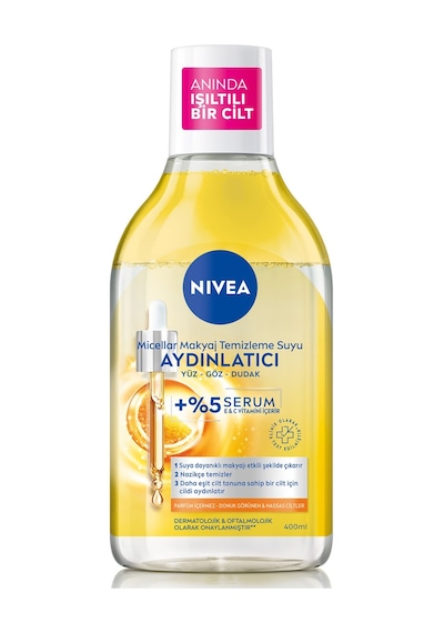 Nıvea Aydınlatıcı Micellar Makyaj Temizleme Suyu 400ml X 5 Adet