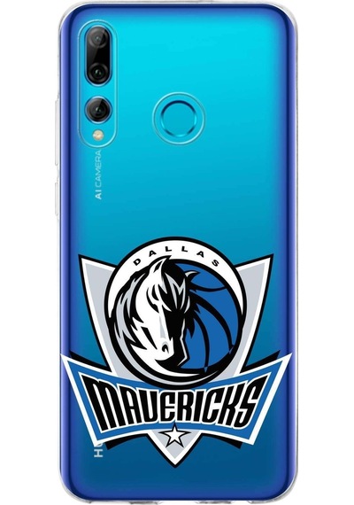 Huawei P Smart Plus 2019 Uyumlu Kapak Dallas Mawericks Tasarımlı Şeffaf Silikon Kılıf Şeffaf