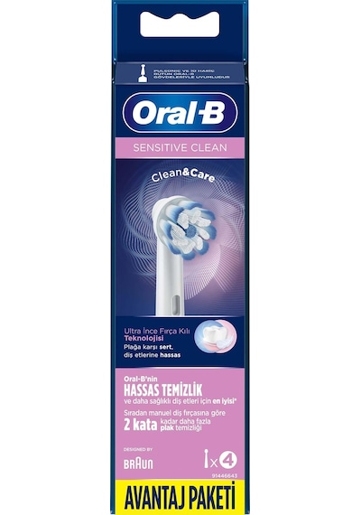 Oral-B Sensitive Clean 4'lü Diş Fırçası Yedek Başlığı EB60
