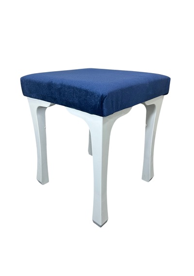 Ratemo Kare Puf Tabure Döşemelik Kumaşlı Modern Oturma Pufu 40x40x45 Cm Lacivert