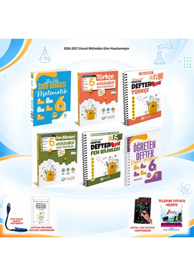 Çanta Yayınları 2026-2027 6. Sınıf Tüm Dersler 6 Kitap Sos Soru/paragraf Hariç Tam Seri Set