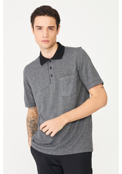 Siyah Polo Yaka T-shirt Siyah