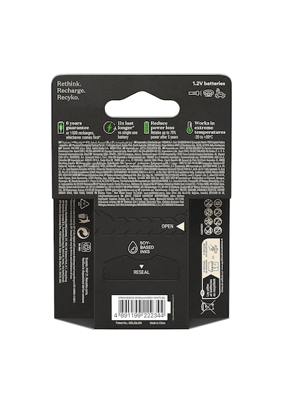 Batteries Recyko Pro Aaa İnce Ni-mh Şarjlı Pil, 1.2 Volt, 6'lı Kart