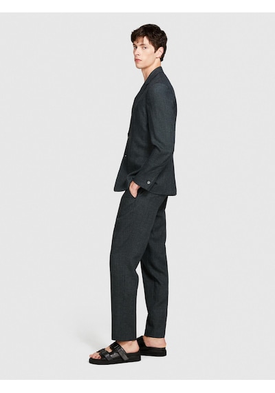 Sisley Keten Karışımlı Slim Confort Fit Pantolon Erkek Siyah Mix Pantolon - 324p434xsf04a
