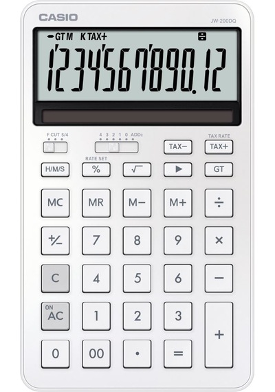 Casio Jw-200dq-we-w-dp Hesap Makinesi Desktop Gri - Siyah