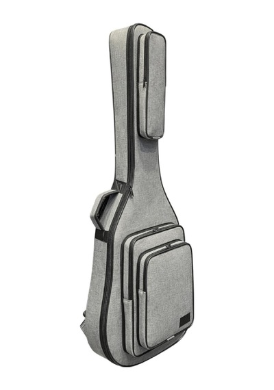 Keten Gri Akustik Gitar Çantası Su Geçirmez Pedli Sap Sabitleyici Cırtlı Gigbag