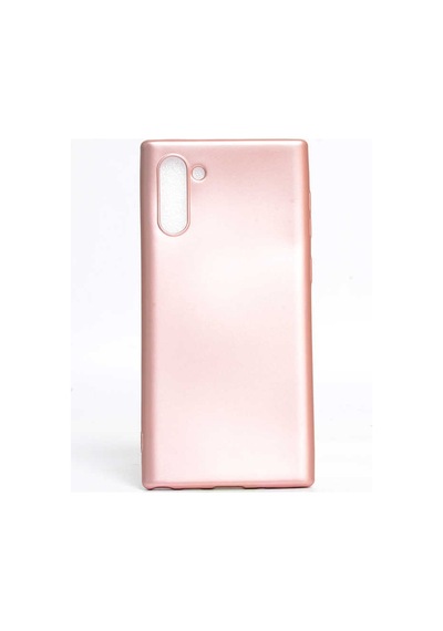 Noktaks - Samsung Galaxy Uyumlu Note 10 - Kılıf Mat Renkli Esnek Premier Silikon Kapak - Rose Gold
