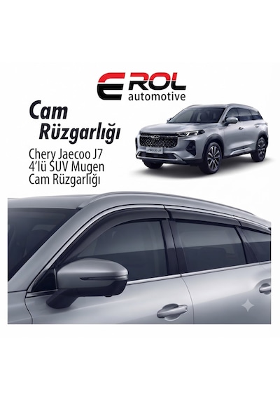 Chery Jaecoo J7 2024 4'lü Suv Cam Rüzgarlığı Siyah