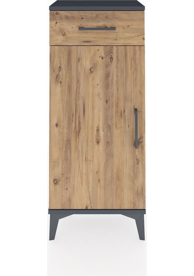 Arges Komodin 2 Raflı Tek Çekmeceli Tek Kapaklı 44x30x106 Ant... Antrasit