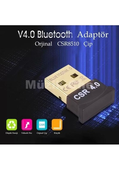 Kumsal Concept Bluetooth V4.0 Usb Dongle Adaptör 20m Mesafeli Csr 4.0 Tak Çalış