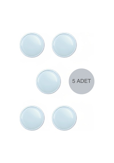5 Adet Beyaz Çocuk Odası Mobilya Kulbu Seti - Abs Plastik Tekli Düğme Dolap ve Çekmece Kulpları Beyaz