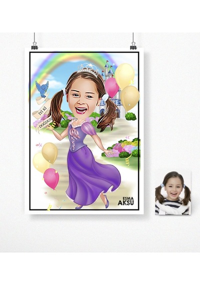 Bk Gift Kişiye Özel Doğum Günü Karikatür Afiş Poster 50 X 70 Cm. 17