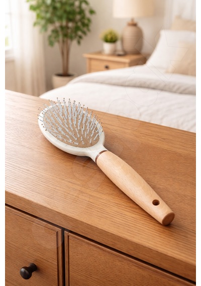 Bambu Saplı Kaynak Tarağı - Oval Tarak - Kürek Saç Açma - Ekstra Kaliteli - Hava Basınçlı - Fırça Saç Tarağı