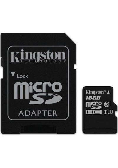 Kingston SDCS/16GB 16 GB MicroSDHC Class 10 UHS-I Hafıza Kartı + Adaptör