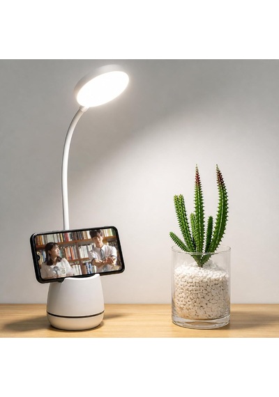Masa Lambası Şarjlı Dokunmatik 24 Led'li, 3 Renk Modlu Ayarlanabilir Işık, Usb Şarjlı, Esnek Gövde, Modern Masa Çok Renkli