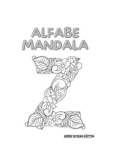 Alfabe Mandala Boyama Kitabı
