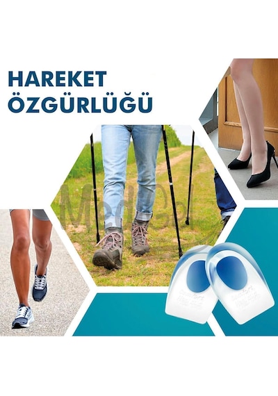 Medigel Slikon Topuk Yastıklama Pedi, Yumuşak Topuk Dikeni Destekli Ped 41-46
