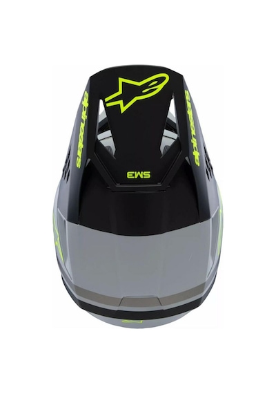 Alpinestars Sm3 Youth Radium Off-road Çocuk Genç Motosiklet Kaskı Gri Siyah Sarı