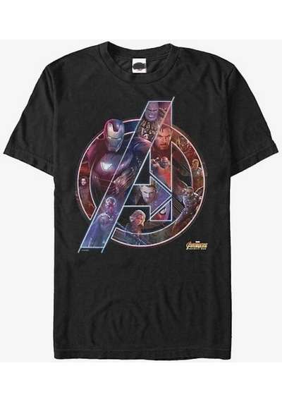 Noıssey Siyah Marvel Baskılı Oversize Unisex Rahat Kalıp