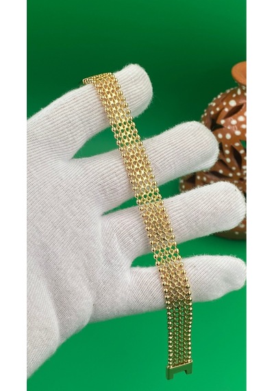 Xuping Rose Gold Hasır Zincir Kuyumcu Model Bileklik Altın