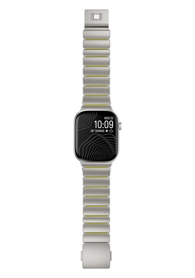 Apple Uyumlu Watch  42mm Zore Krd-152 Titanyum Silikon Kordon