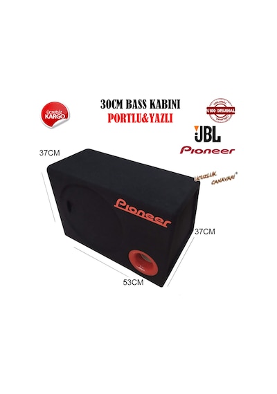 Pioneer Loğolu 30cm Bass Kabini Portlu Terminal Mevcut
