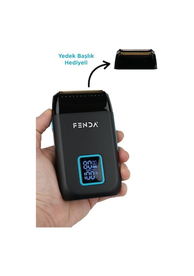 Fenda Zero Shaver 9200 Rpm Metal & Göstergeli Tıraş Makinesi Siyah Fndsklks0008bl