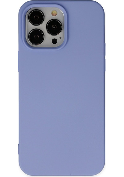 Apple iPhone  Uyumlu,  14 Pro Max Kılıf Nano İçi Kadife Silikon - Lila