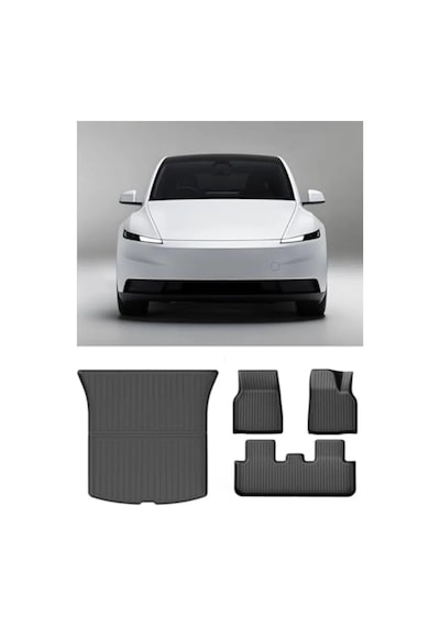 3.5 Mm Kalınlıkta Premium Havuzlu Paspas, Tesla Model Y Açık Bej