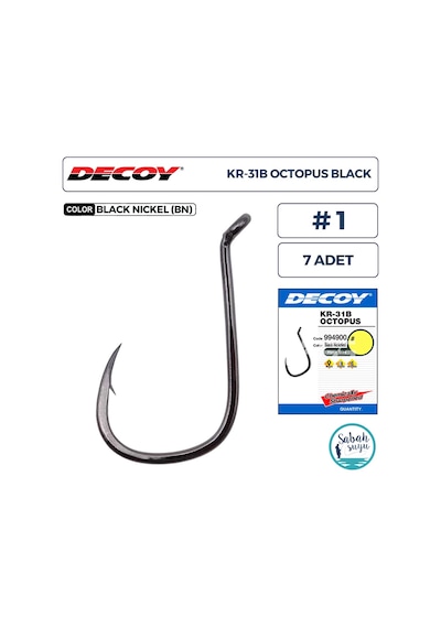 Decoy Kr-31b Octopus Delikli Olta İğnesi Bn 1 7 Adet