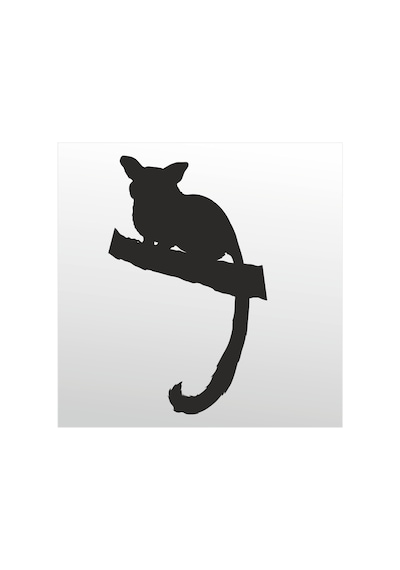 Folyo Sticker Rakun 20cm Uzunluk Siyah
