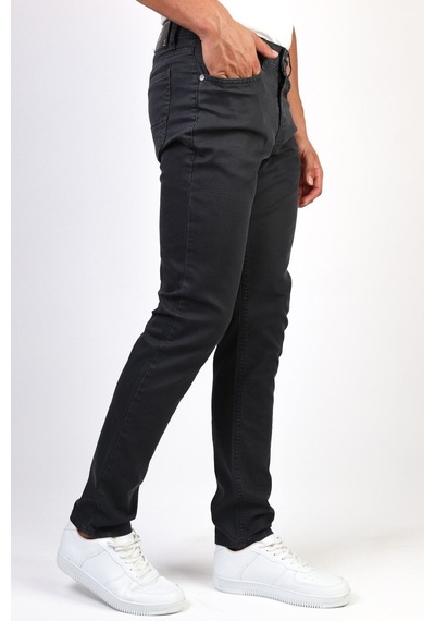Erkek Antrasit Slim Fit Dar Kesim Esnek Likralı Denim Jeans Kot Pantolon (524238302) Antrasit
