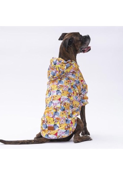 Adonis Winnie The Pooh Köpek Mont Köpek Kıyafeti Köpek Yağmurluğu Kücük- Büyük Irklar 3xl Açık Gri