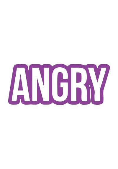 Angry Araba Sticker 17x17 Cm Mor